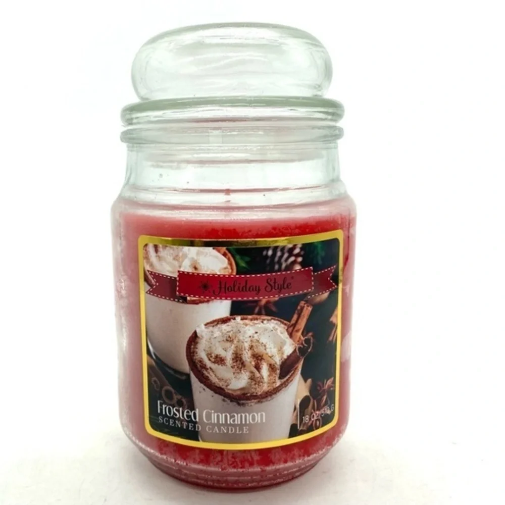 Frosted Cinnamon Large Jar Candle New
